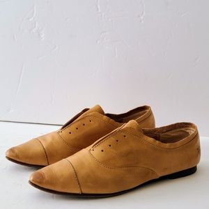 Frye Rose Tan Slip On Pointed Toe Flats